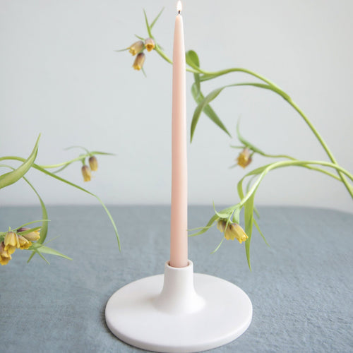 Daily Ceramic Taper Holder, Matte White
