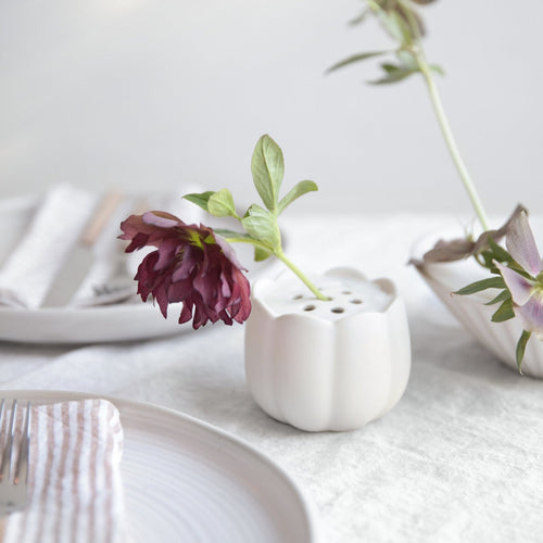 Ceramic Ikebana flower frog vase