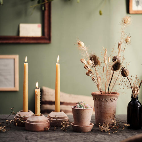 Bergs Pottery Raw Candleholders