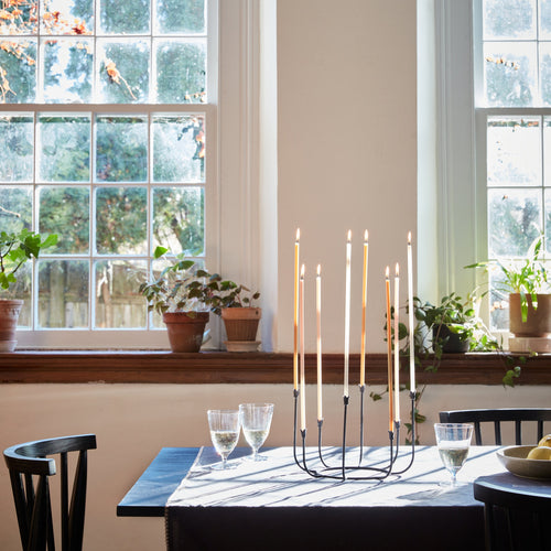 Beacon Long Stem Candelabra, Smoke 