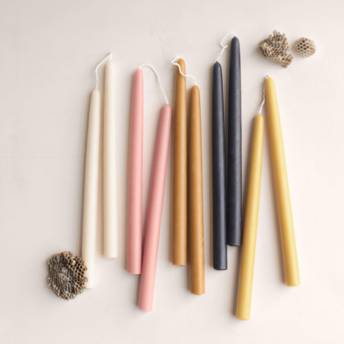 Beeswax hand dipped tapers 