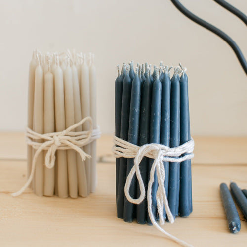 Beeswaxdippedhanukkahcandles_TheFloralSociety_blue_white