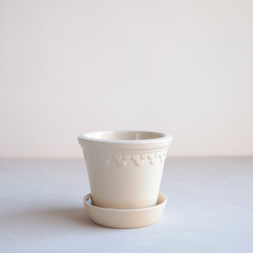 Københavner Glazed Pot & Saucer