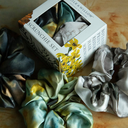 Silk and Willow Botanical Scrunchie Set