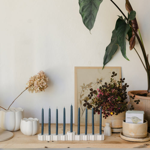 Ceramic Fleur Menorah_The Floral Society