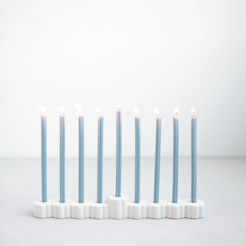 Ceramic Fleur Menorah_The Floral Society