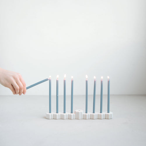 Ceramic Fleur Menorah_The Floral Society