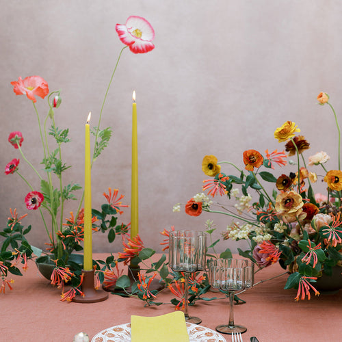 Ceramic Taper Holders_Floral Design_Weddings