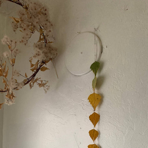Dried Birch Leaf Dangle Decor