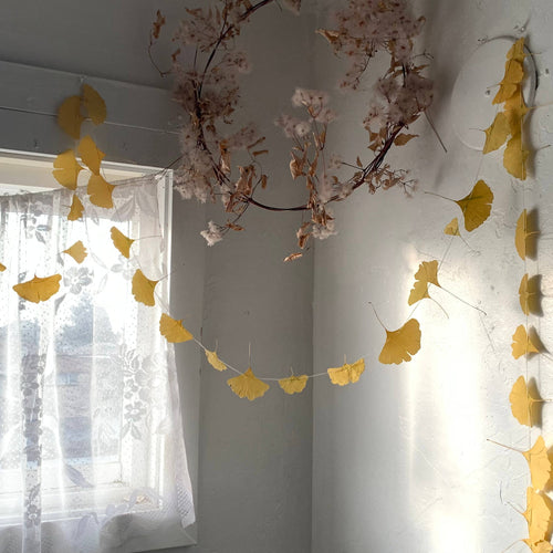 Dried Ginkgo Leaf Garland