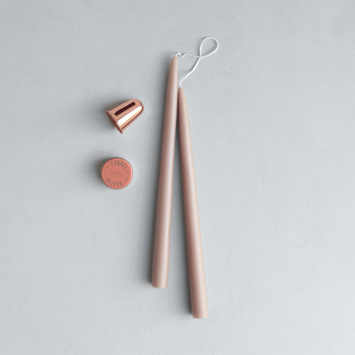 Essential Candle Kit_Greige taper candles