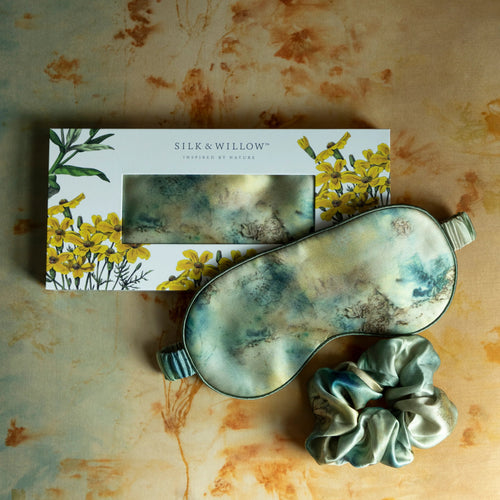 Silk and Willow Silk Sleep Mask and Hair Scrunchie Set