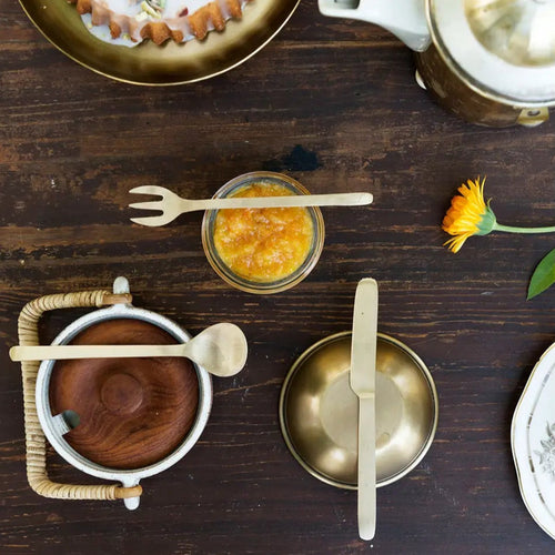 Fog Linen Brass Flatware