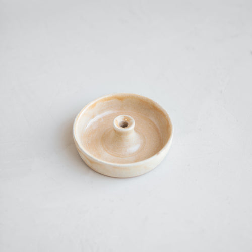 HandmadeCeramicLongStemCandleholder_Oat