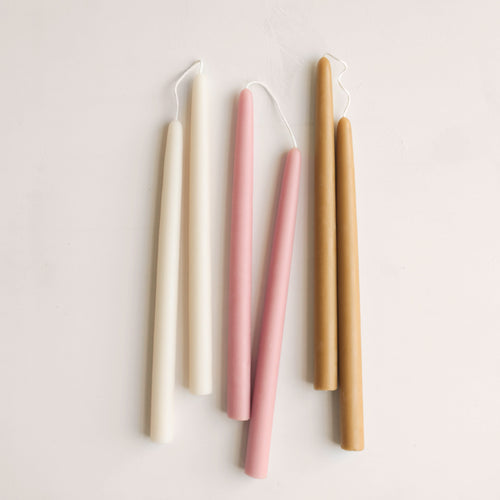 NEW 12" Beeswax Taper Candles