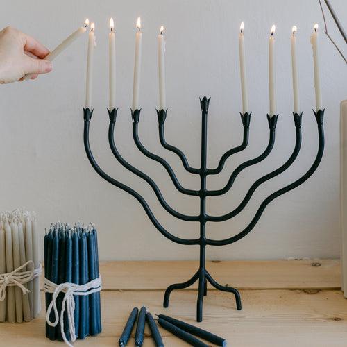 Iron Menorah Tall_The Floral Society