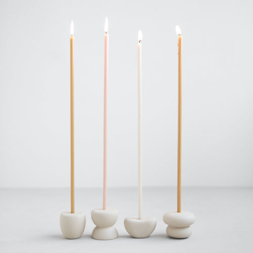 Petite Long Stem Candleholders, Sand