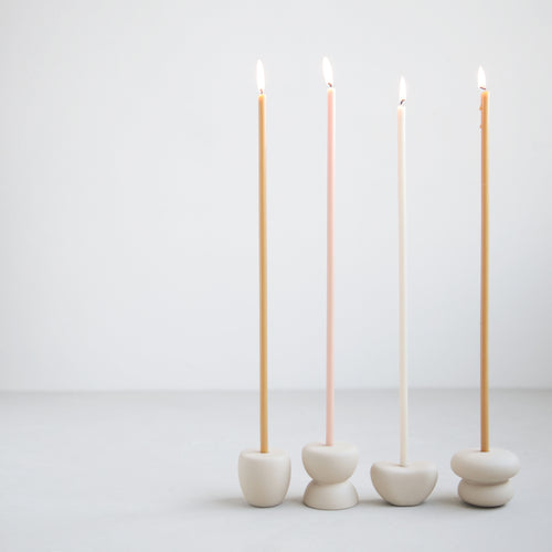 Petite Long Stem Candleholders, Sand