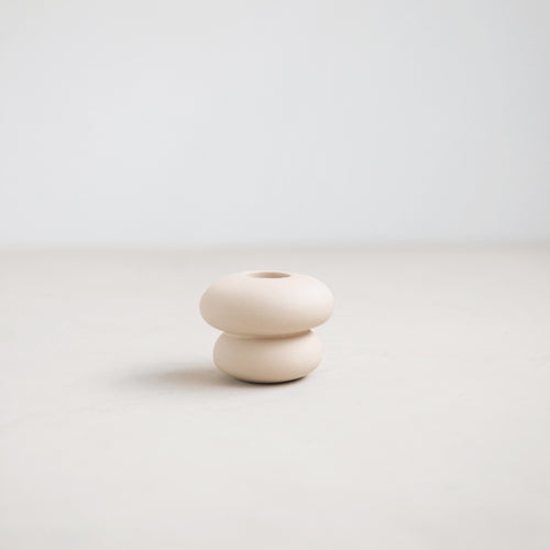 Petite Ceramic Taper Holder, Sand