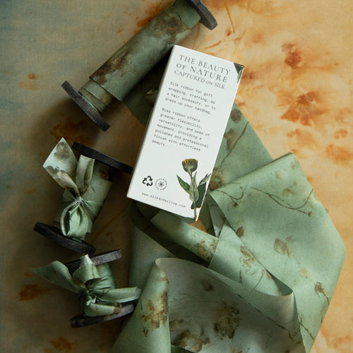 Silk and Willow Botanical Print Ribbon