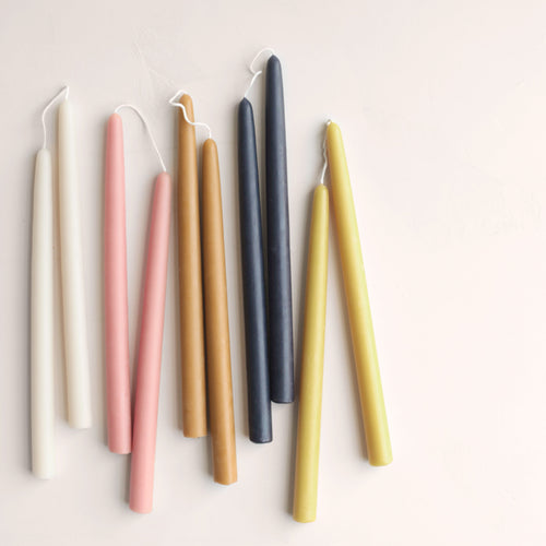 The Floral Society Beeswax 12 Inch Hand-dipped Taper Candle