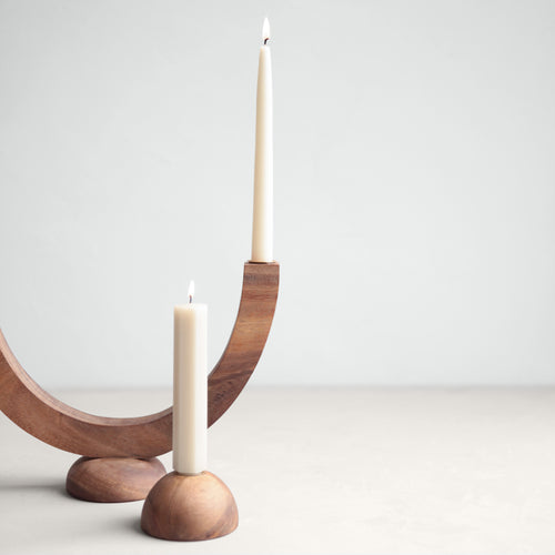 Dusk Taper Holder_Walnut Wood 
