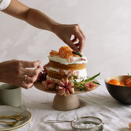 handmade wooden cake stand