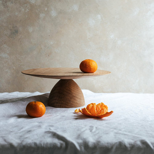 handmade wooden cake stand