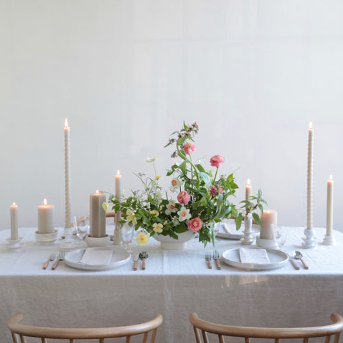 No 1. Sculptural Taper Candle Holder, Stone